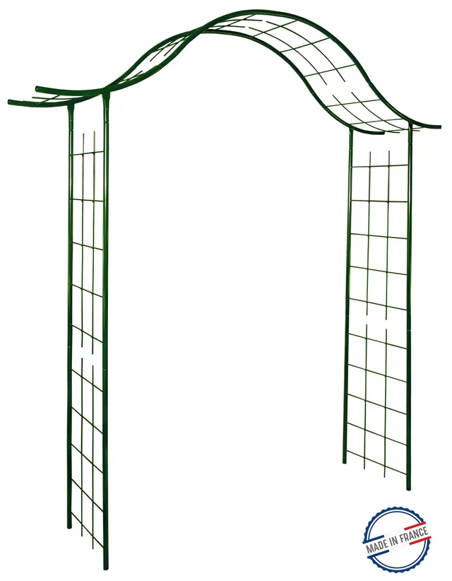 louis-moulin-arche-tube-rond-20-portique-200x40x250-cm-vert-sapin-made-in-france image 1