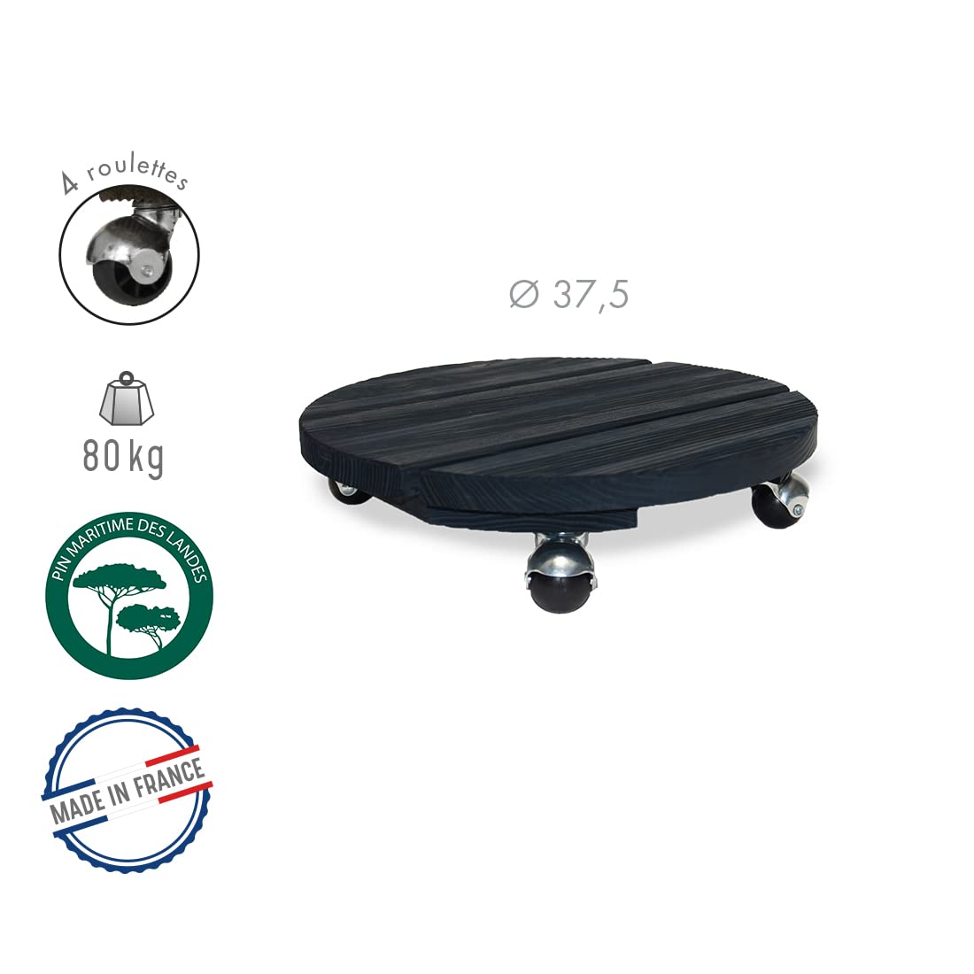 louis-moulin-roule-plante-bois-rond-37-cm-anthracite-origine-france-garantie image 2