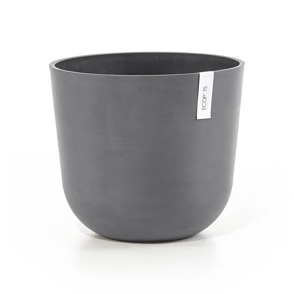 ecopots-oslo-35-pot-rond-avec-r-servoir-d-eau-gris-35-x-h-30-5-cm-21-7-l image 1