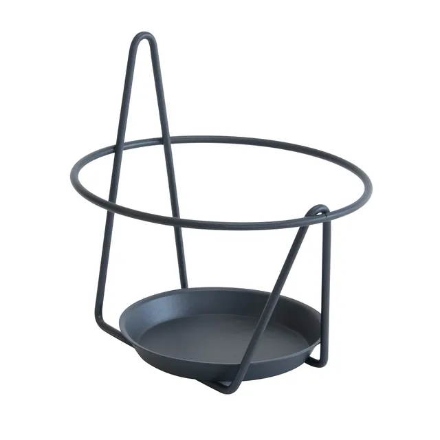louis-moulin-porte-pots-soucoupe-mural-16-18-cm-anthracite-made-in-france image 1