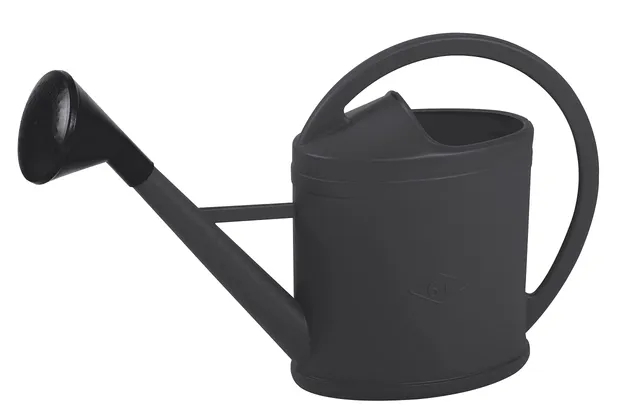 eda-arrosoir-ovale-parisien-6-litres-avec-pomme-gris-anthracite image 1