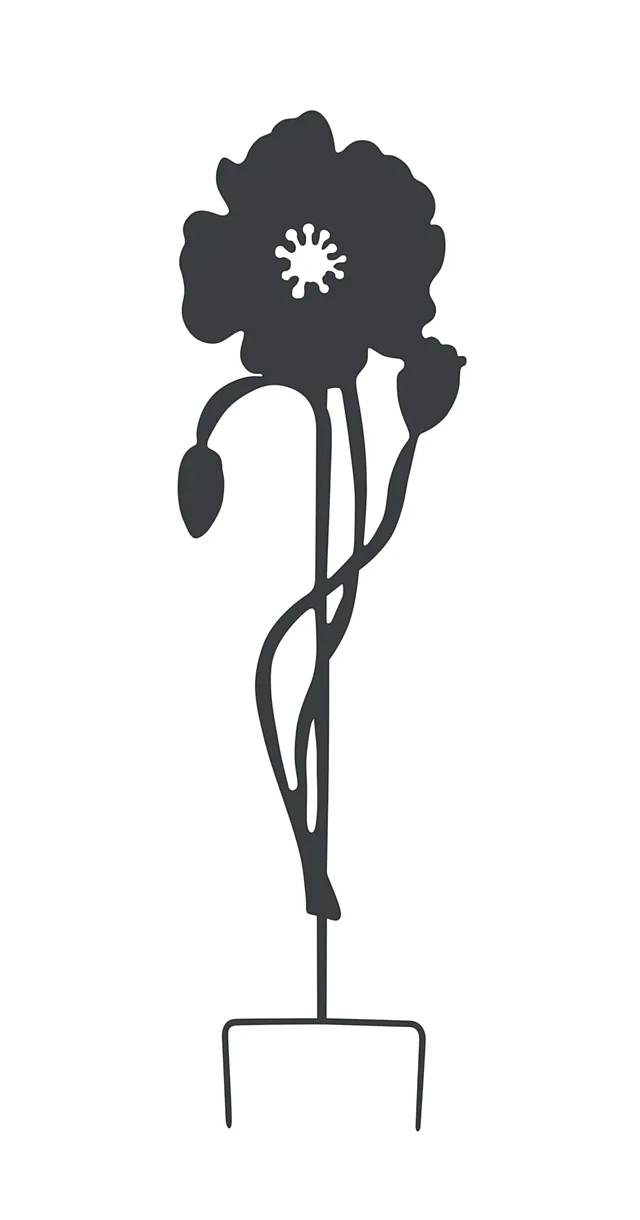 louis-moulin-d-co-en-m-tal-planter-coquelicot-22x70-cm-anthracite image 1