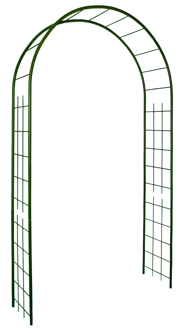 louis-moulin-arche-tube-rond-20-treillage-130x40x250-cm-vert-sapin image 1