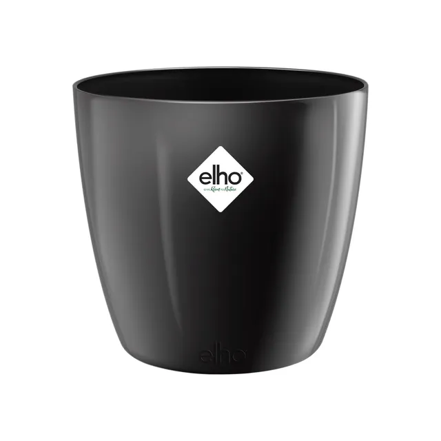elho-brussels-diamond-rond-22cm-cache-pot-noir-metallic-22-4-x-h-20-1-cm image 1