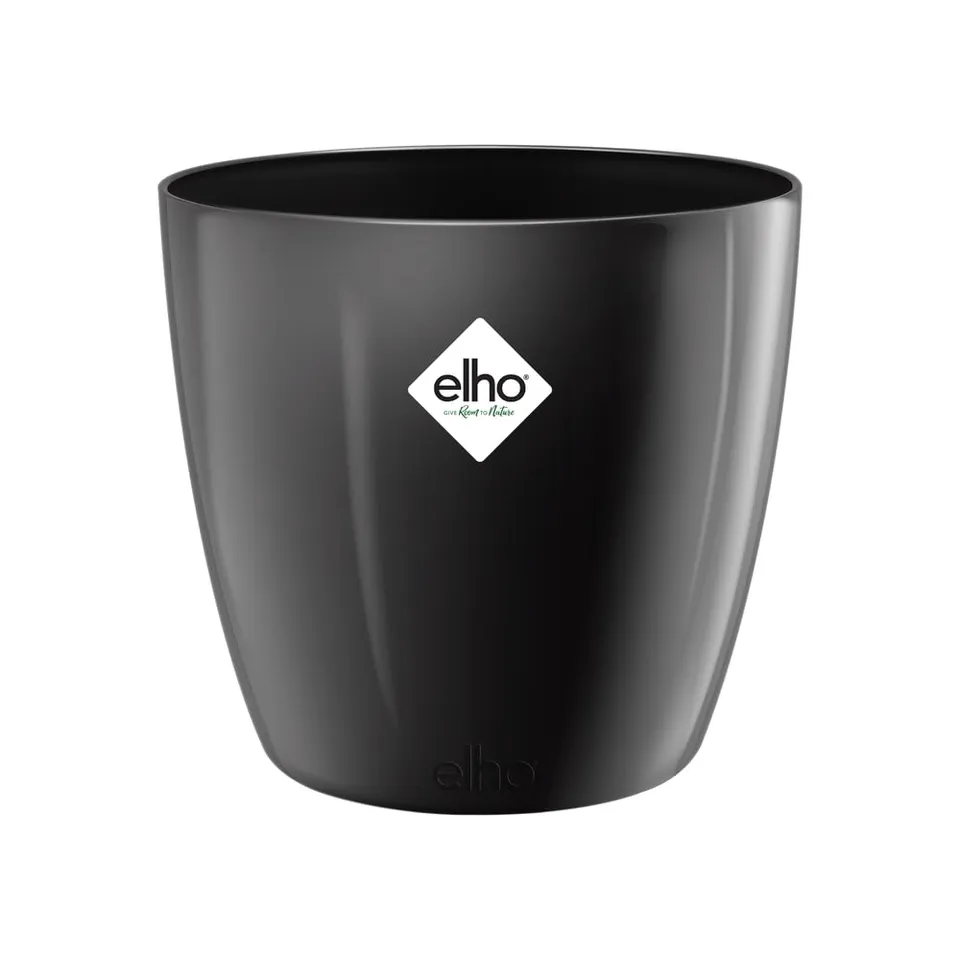 elho-brussels-diamond-rond-22cm-cache-pot-noir-metallic-22-4-x-h-20-1-cm image 1