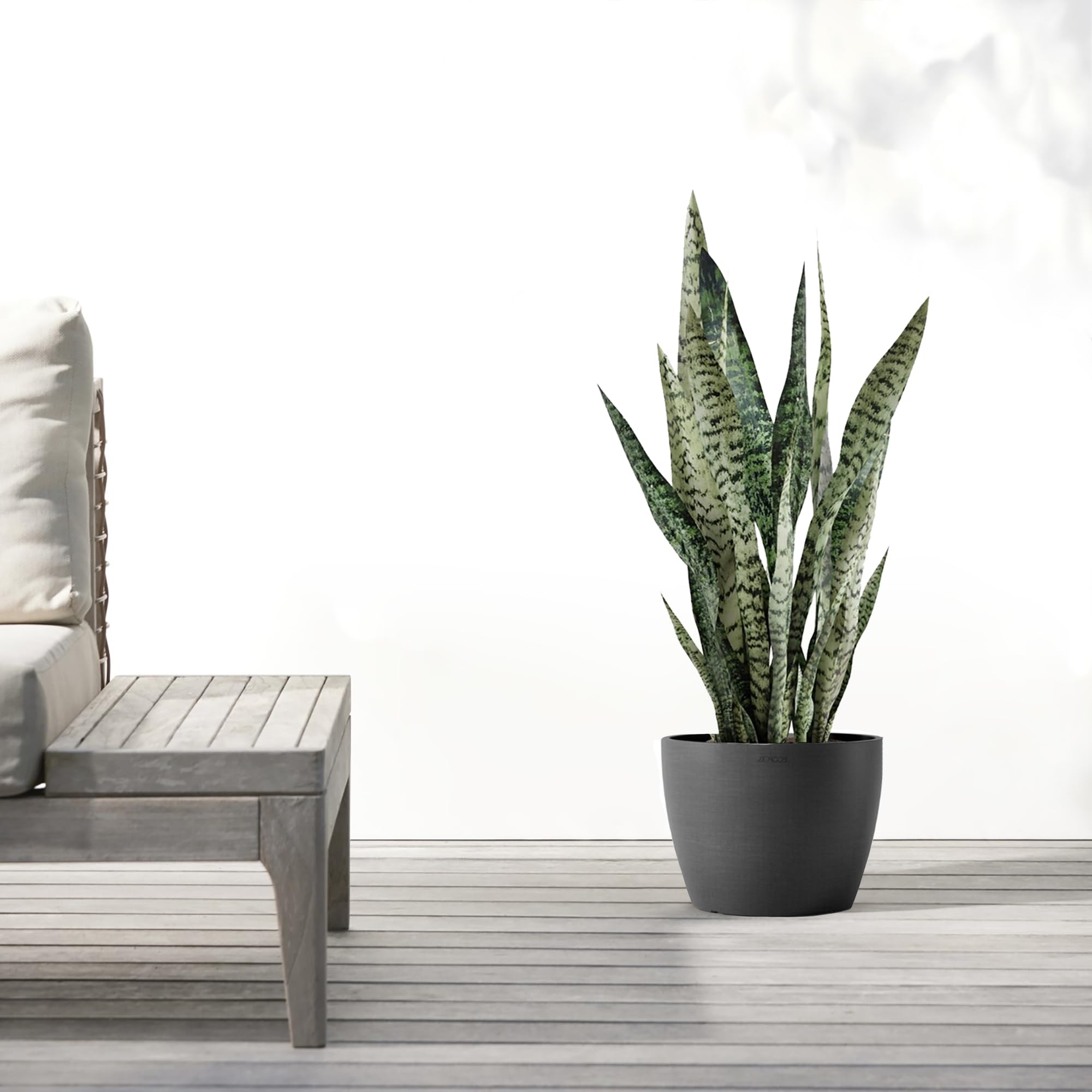 ecopots-stockholm-24-pot-rond-5-4-l-gris-fonc-23-2-x-h-17-6-cm image 3
