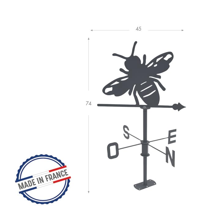 louis-moulin-girouette-abeille-45x74-cm-anthracite image 4