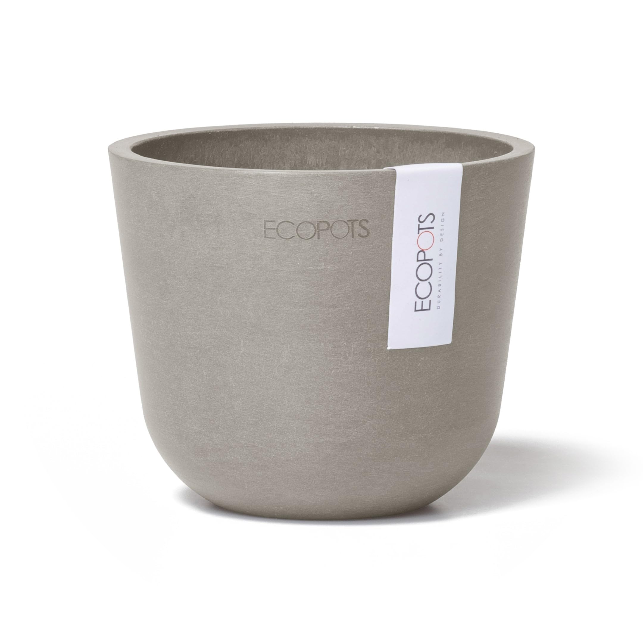 ecopots-oslo-mini-pot-taupe-d-11-x-h-9-6-cm image 1
