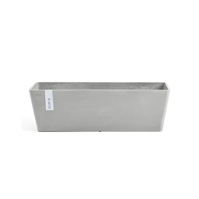 ecopots-bruges-45-x-17-h17-jardini-re-balcon-white-grey image 1
