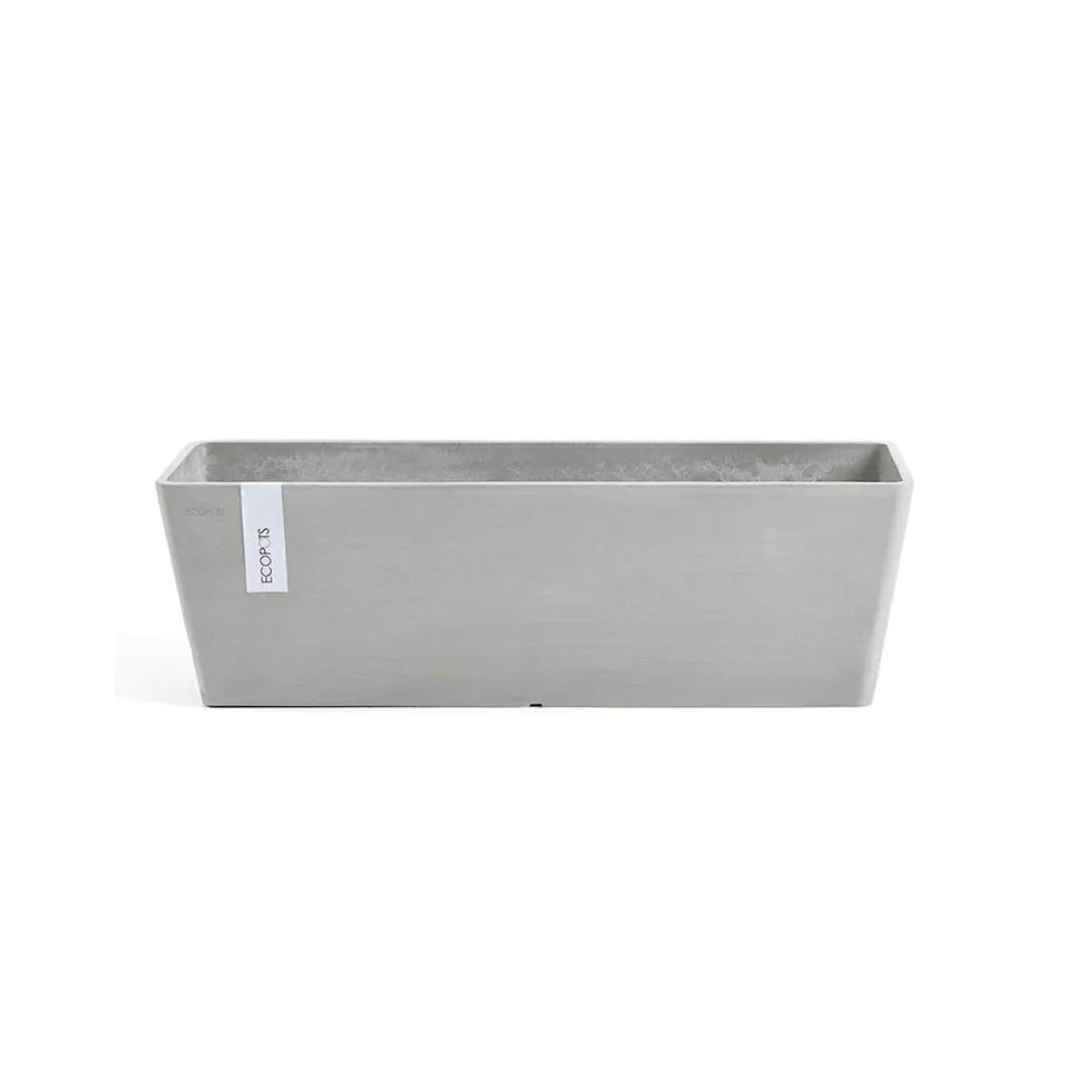 ecopots-bruges-45-x-17-h17-jardini-re-balcon-white-grey image 1