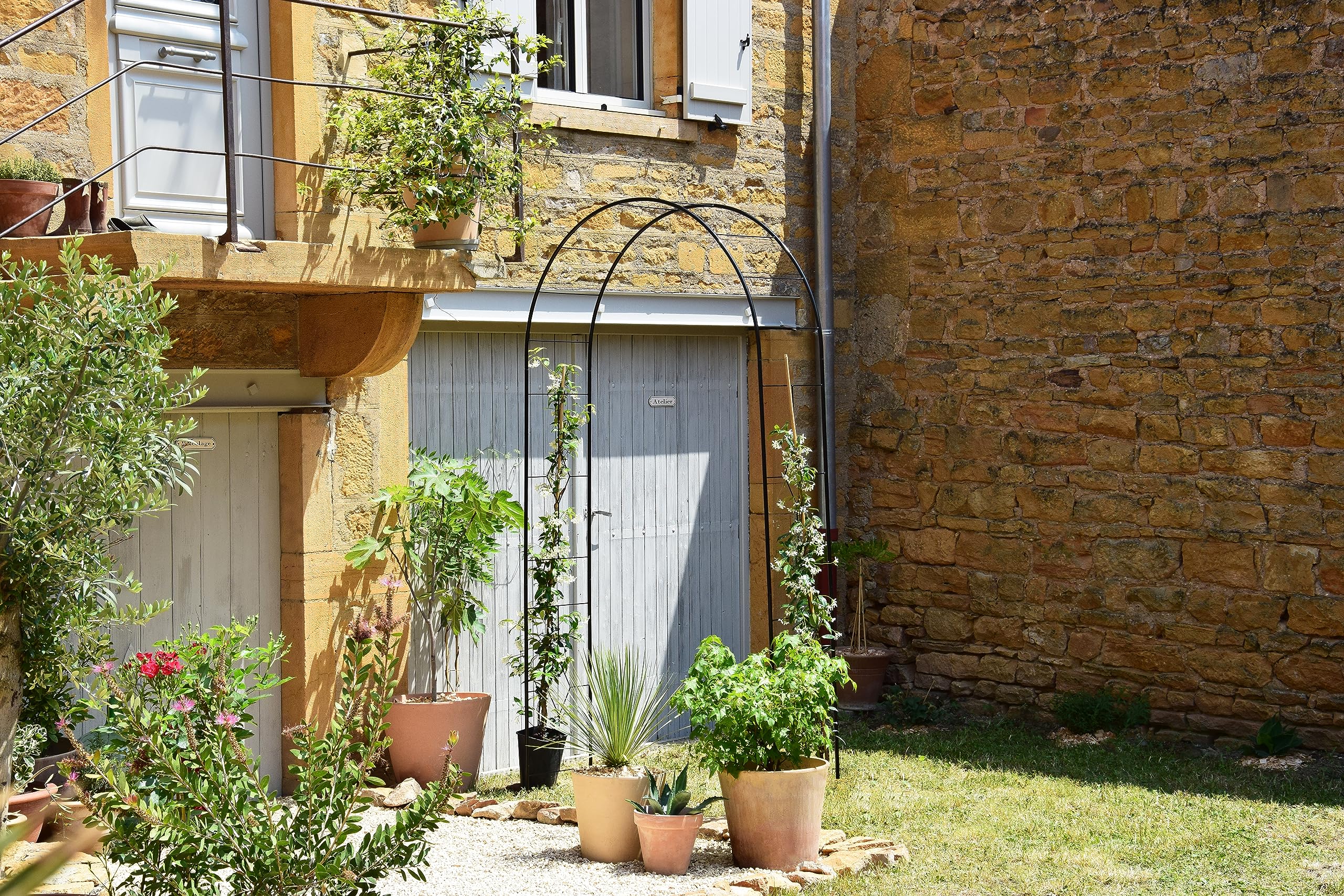 louis-moulin-arche-de-jardin-vitrail-tube-rond-16-mm-130x40x250-cm-noir image 2