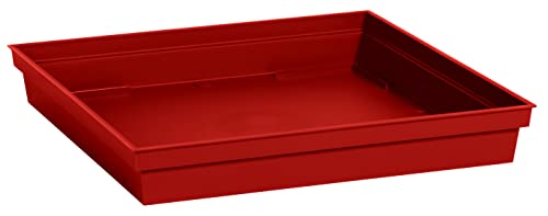 eda-soucoupe-carr-e-toscane-26-7-cm-pour-pot-32-cm-rouge-rubis image 2