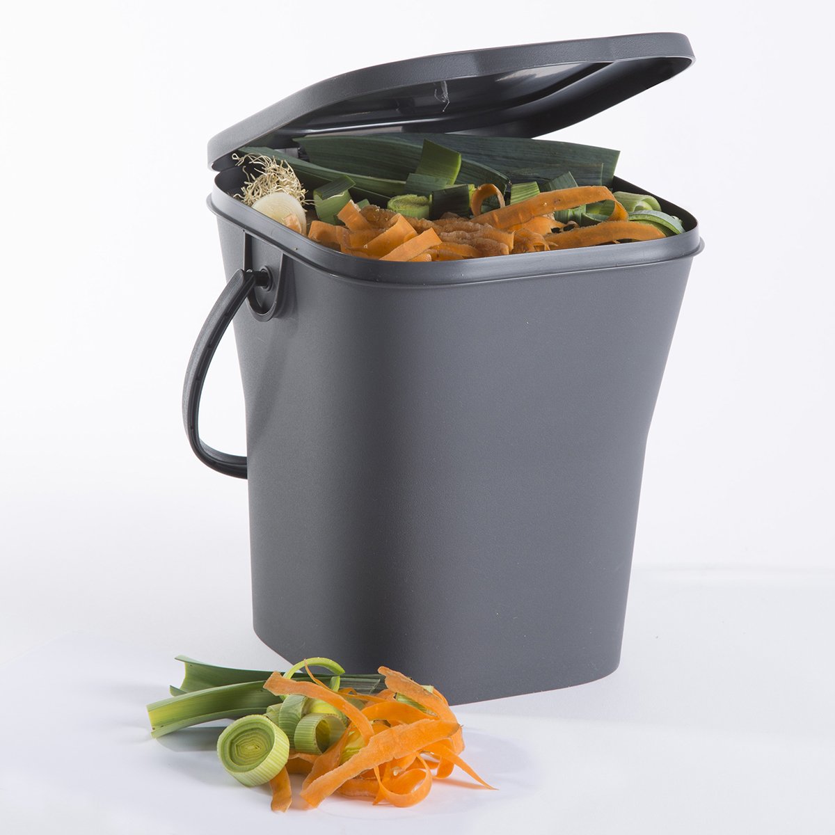 eda-seau-compost-6-l-avec-couvercle-gris image 2