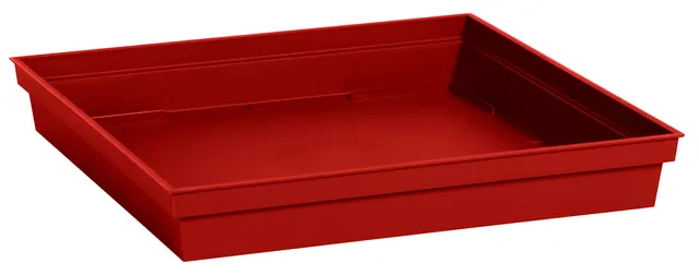eda-soucoupe-carr-e-toscane-26-7-cm-pour-pot-32-cm-rouge-rubis image 1