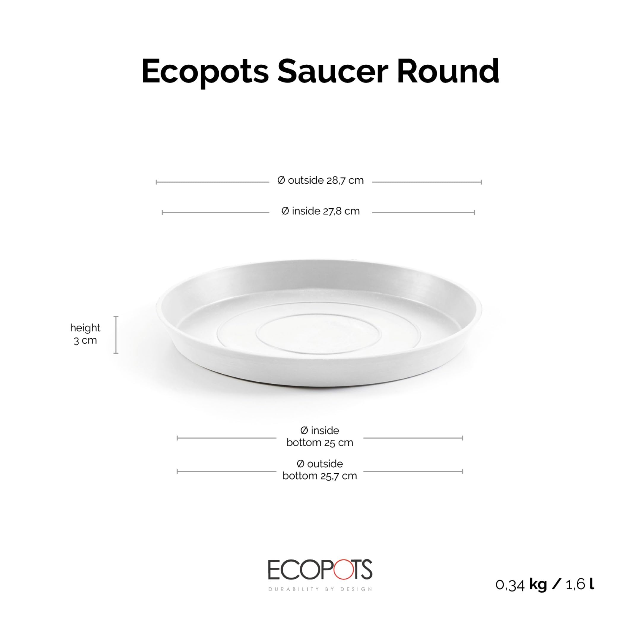 ecopots-round-30-soucoupe-ronde-blanc-pur-28-7-x-h-3-cm image 2