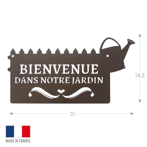 louis-moulin-pancarte-murale-m-tal-bienvenue-dans-notre-jardin-31-x-16-5-cm-fer- image 5