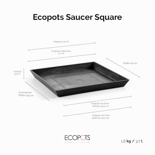 ecopots-rotterdam-soucoupe-carr-e-43-cm-anthracite image 8