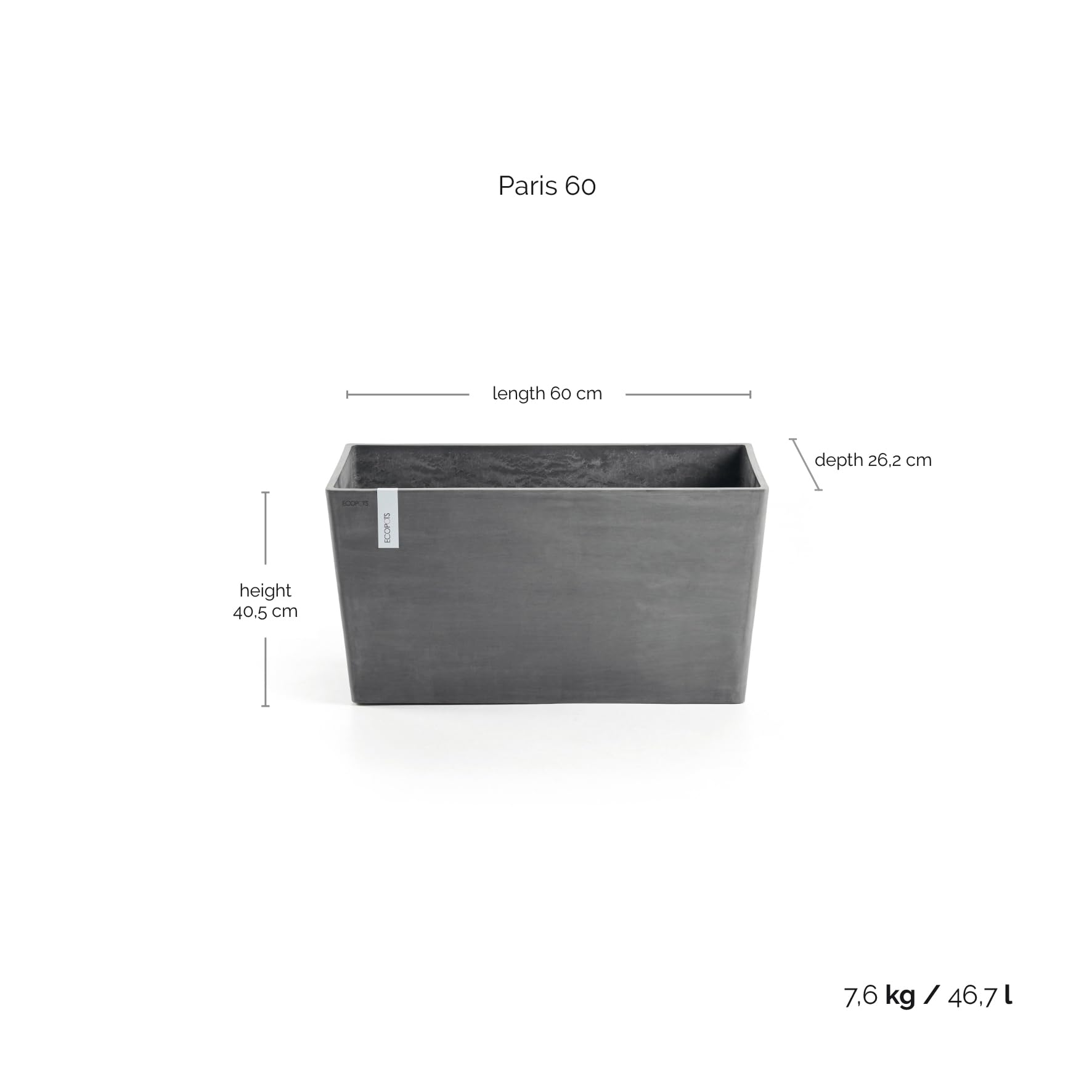 ecopots-paris-60-jardini-re-gris-60-x-26-x-h-40-cm-46-7-l image 2
